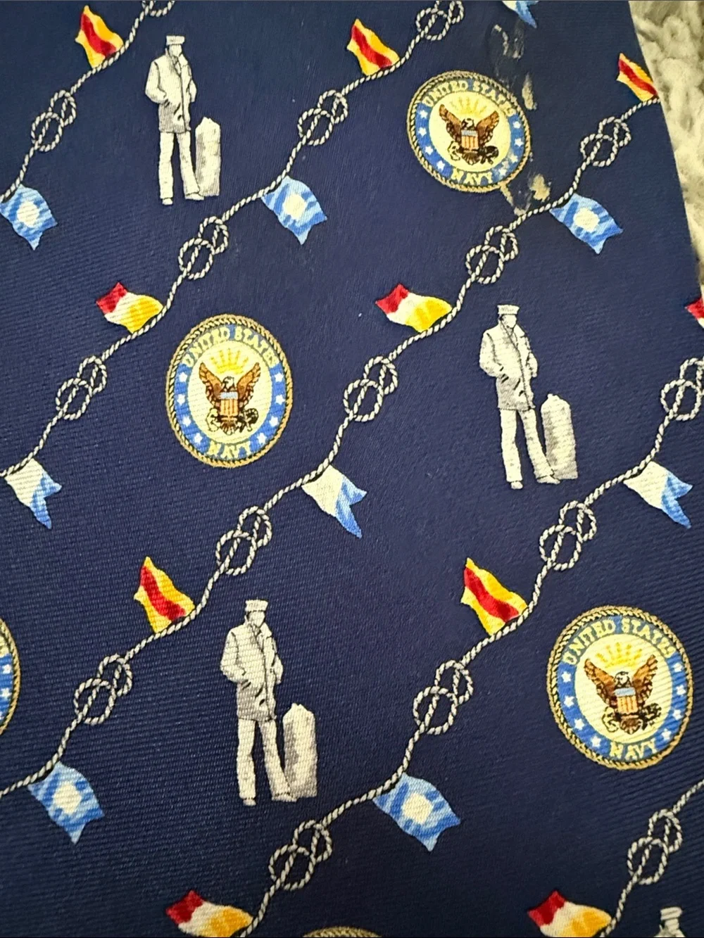 US Navy Silk Tie made for US NAVY memorial foundation military eclecticgrandpa